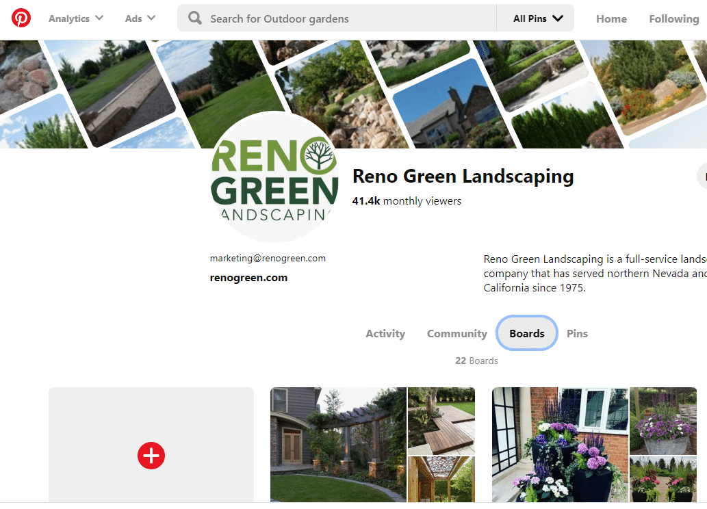 Reno Green pinterest board