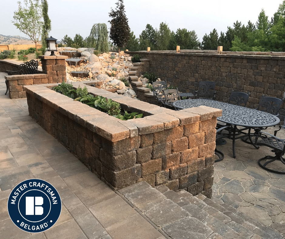 belgard paver installation backyard