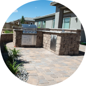 outdoor kitchen paver