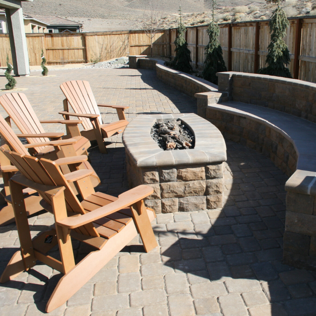 fire pit with seating