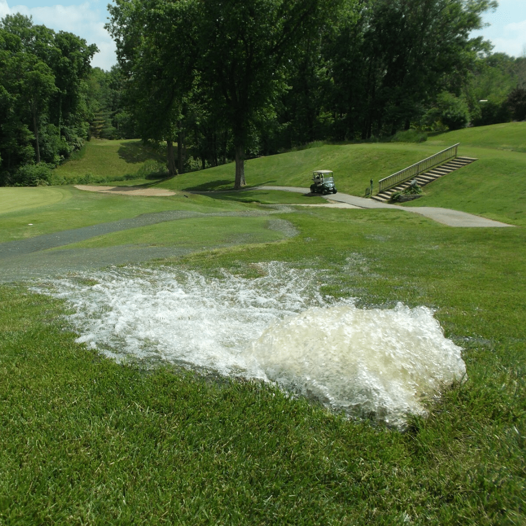 irrigation leak