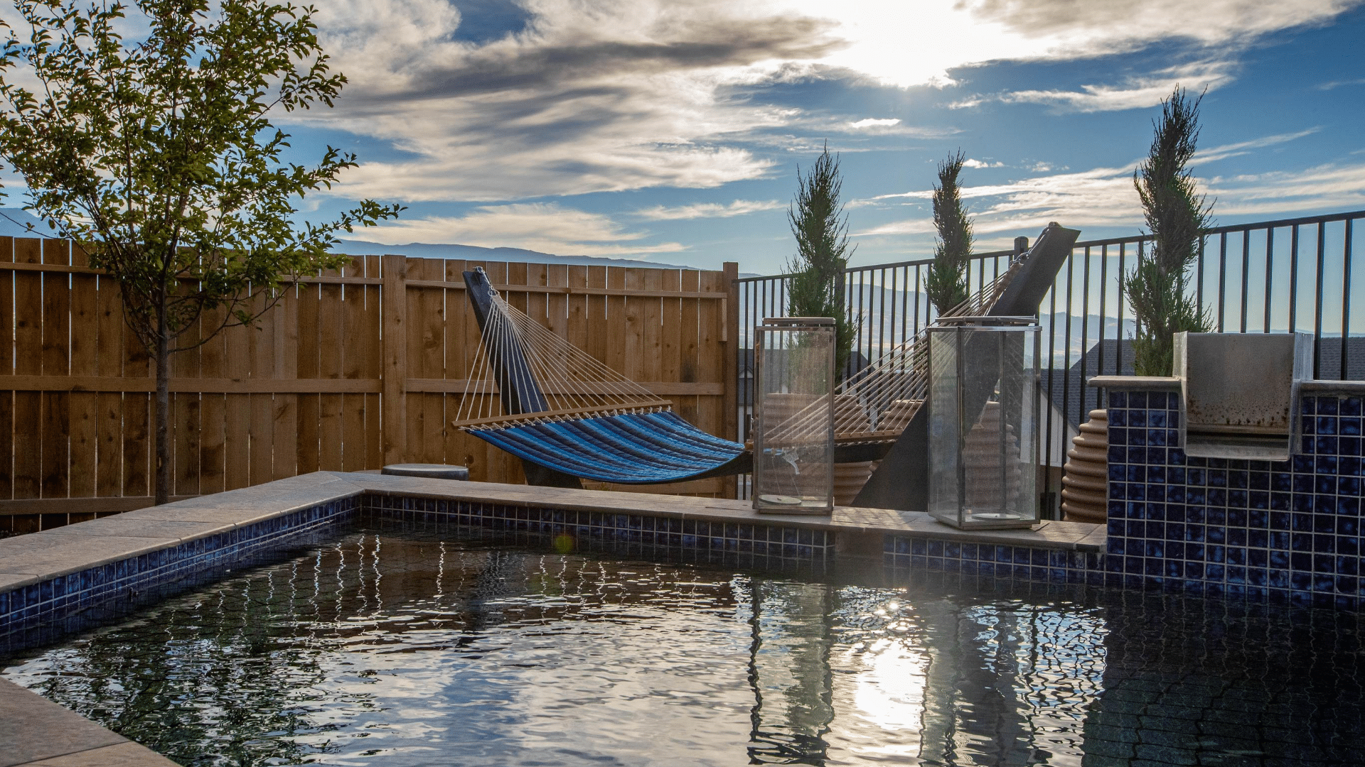 poolside lounging