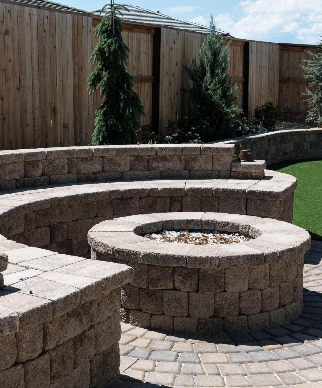 reno installation fire pit pavers