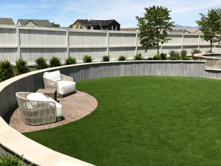 luxury backyard artificial turf
