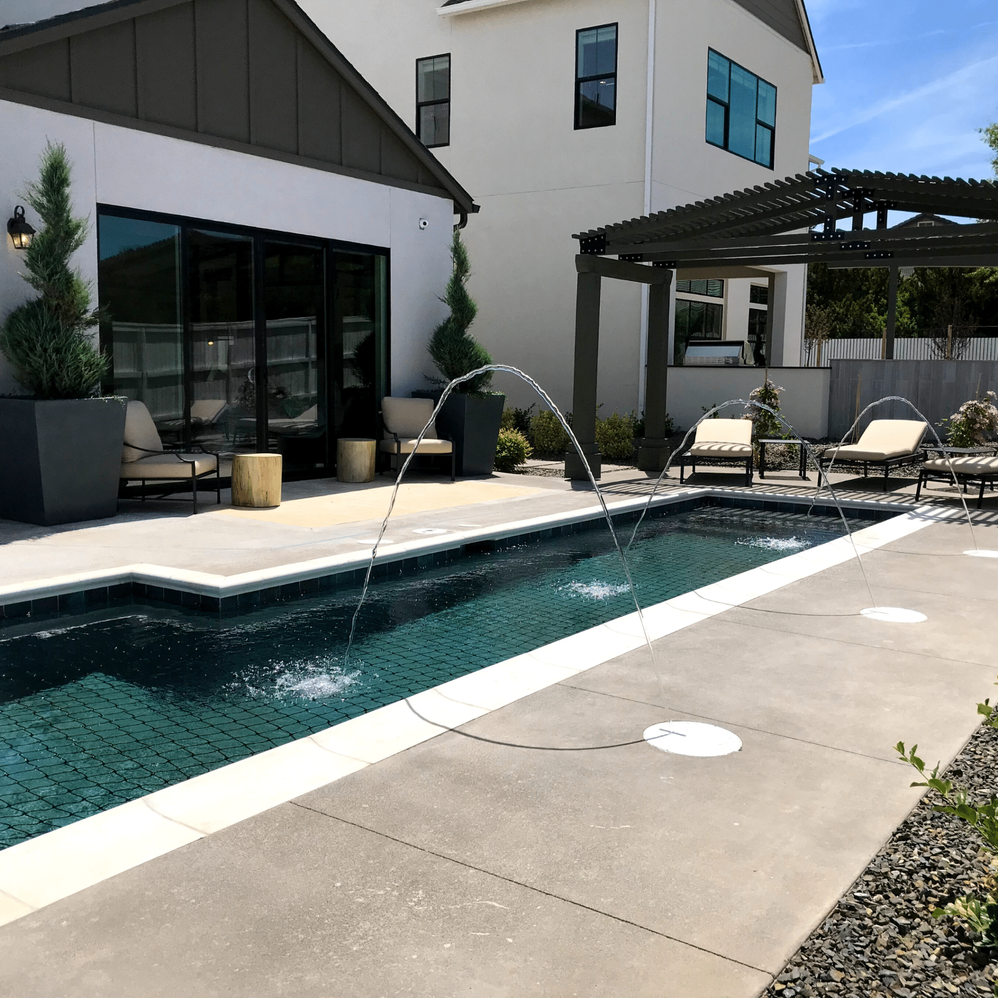 poolside luxury planting