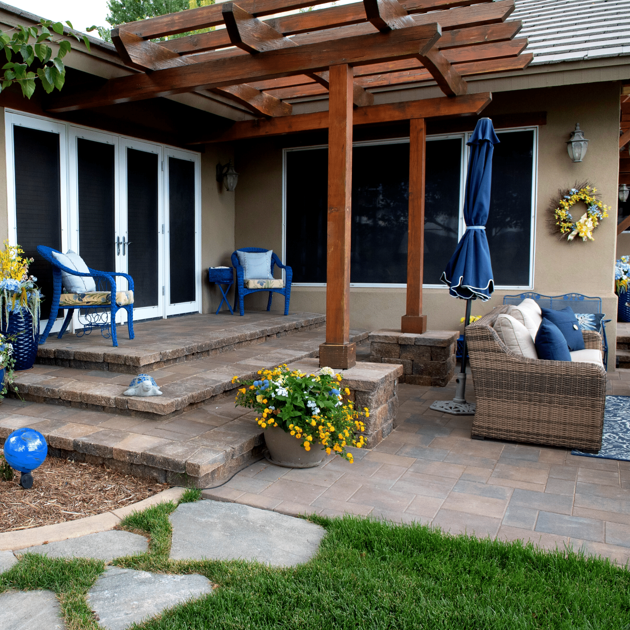 paver patio and seating