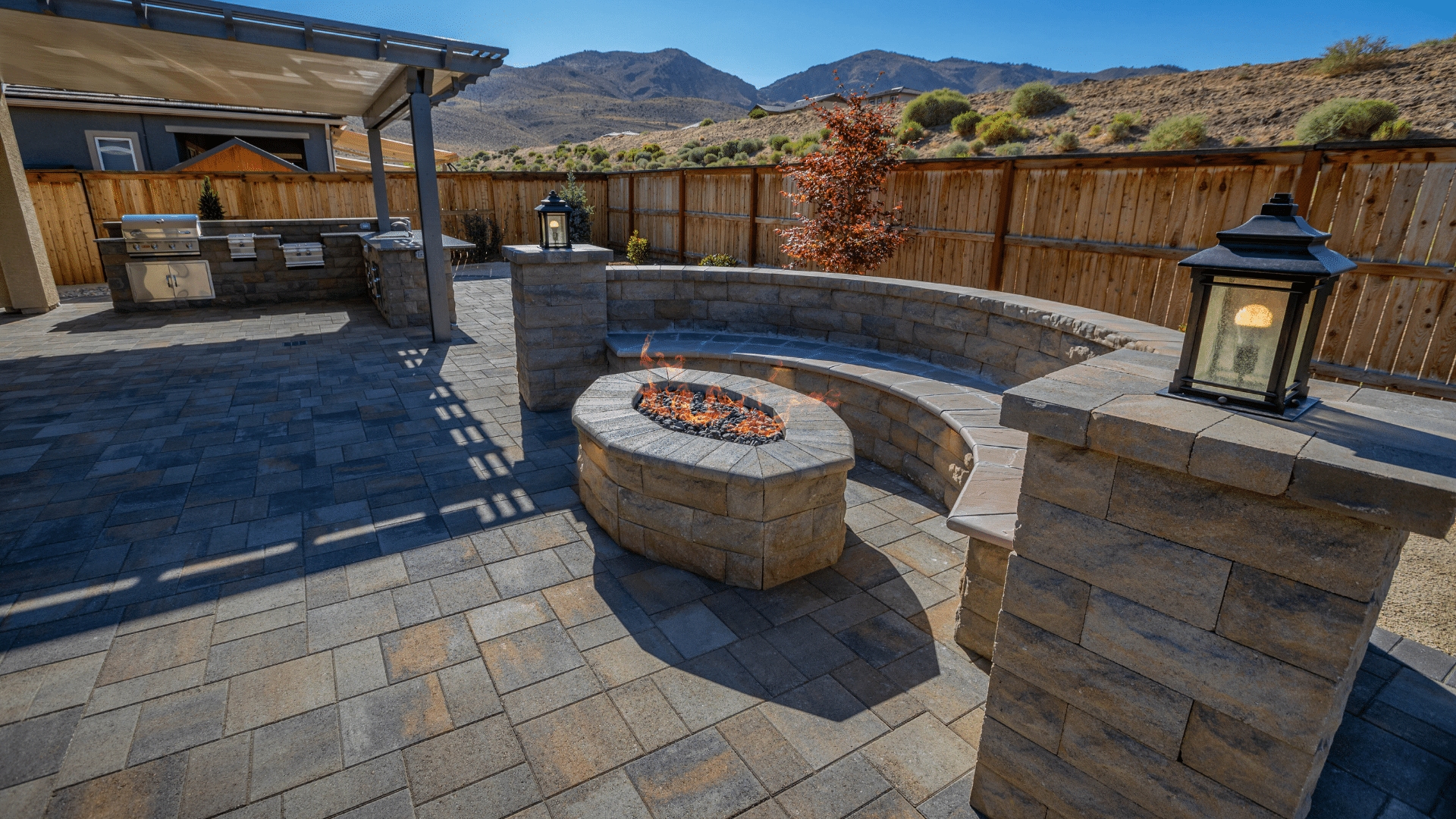 hardscaping reno fire pit